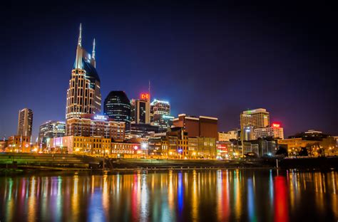 Nashville Tn Skyline At Night